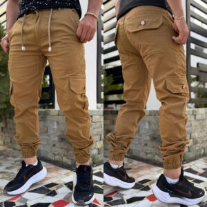 Pantalón Jogger Cargo Urbano para Hombre - Beige Arena
